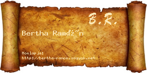 Bertha Ramón névjegykártya